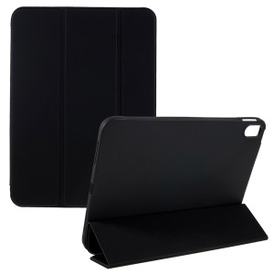 iPad 10th Gen (2022) 10.9 inch A2757 A2777 A2696 - Tri-folding Smart Leather Flip + PC Back Case Black