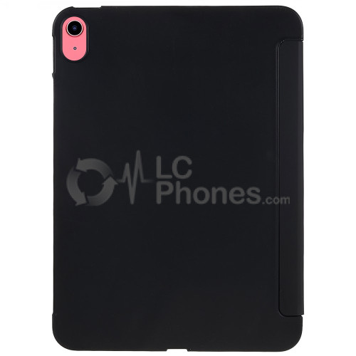 iPad 10th Gen (2022) 10.9 inch A2757 A2777 A2696 - Tri-folding Smart Leather Flip + PC Back Case Black