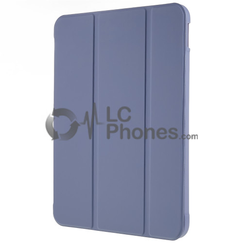 iPad 10th Gen (2022) 10.9 inch A2757 A2777 A2696 - Tri-folding Smart Leather Flip + PC Back Case Purple