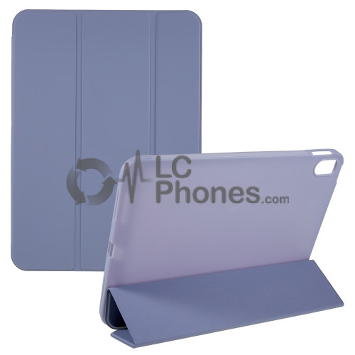 iPad 10th Gen (2022) 10.9 inch A2757 A2777 A2696 - Tri-folding Smart Leather Flip + PC Back Case Purple