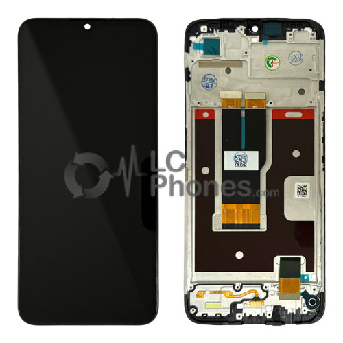 Realme C31 RMX3501 - Full Front LCD Digitizer with Frame Black