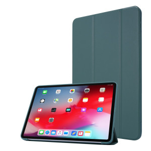 iPad Pro 11 (2018) A2013 A1934 A1980 - Silicon Stand PU Leather Flip Cover Case with Pencil Slot Green