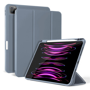 iPad Pro 11 (2018) A2013 A1934 A1980 - Shockproof PU Leather Flip Cover Case with Pencil Slot Lavender