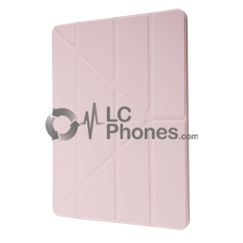 iPad 10.2 7th Gen (2019) A2197 A2198 A2200 - Origami Stand Smart Leather Flip + PC Back Case Rose