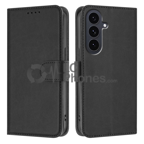 Samsung Galaxy S24 FE 5G S721 - Magnet Strap Case Case Pouch Wallet Black