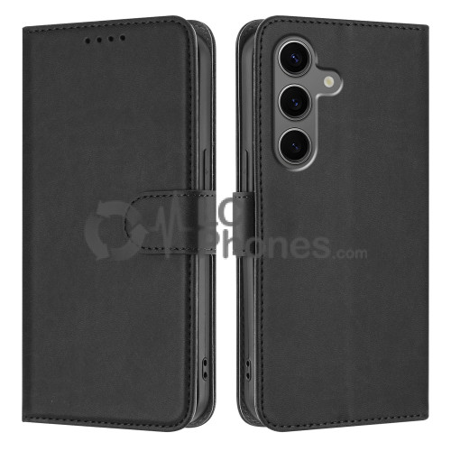 Samsung Galaxy S24+ 5G S926 - Magnet Strap Case Case Pouch Wallet Black