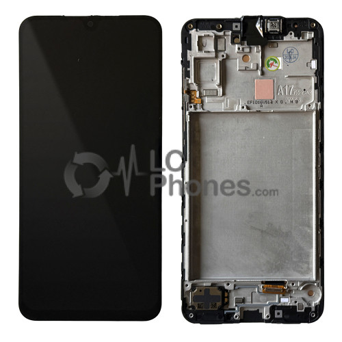 Samsung Galaxy A17 5G A176 - Full Front LCD Digitizer with Frame Black < Service Pack >