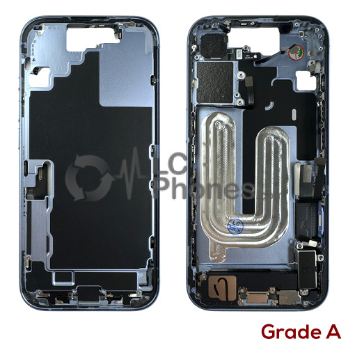 iPhone 17 - Middle Housing Frame Fully Assembly Mist Blue ( Original Used ) Grade A