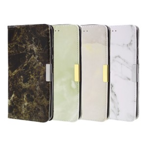 Alcatel Pixi 4 (6.0) - Marble Design Wallet Stand Leather Case