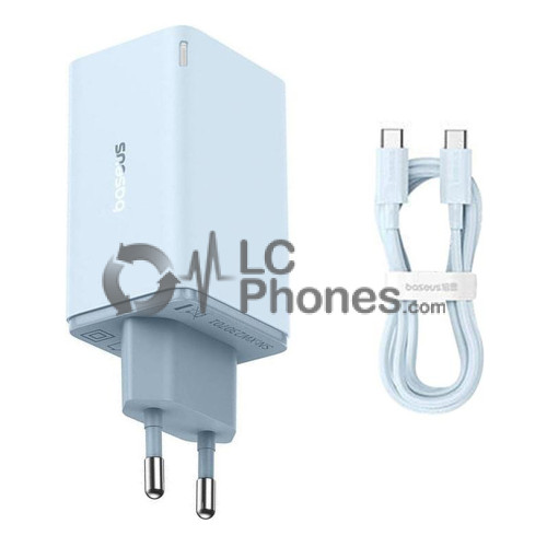 Baseus - GaN6 Pro Quick Charger 2x Type-C + 2x USB 65W Simultaneous Charging Galaxy Blue
