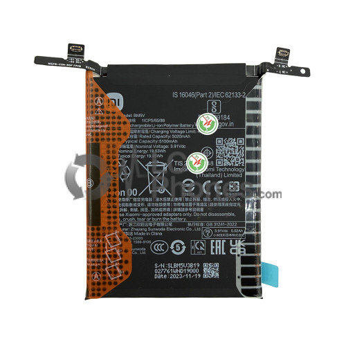 Xiaomi Redmi Note 13 Pro 2312DRA50C, 2312CRAD3C, 2312DRA50G, 2312DRA50I - Battery BM5V 5100mAh 19.95Wh < Service Pack >