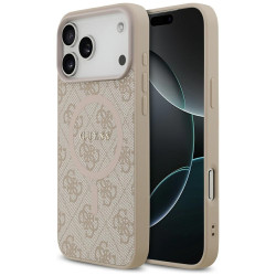 iPhone 17 Pro Max - Guess 4G Collection Metal Logo MagSafe Compatible Case Pink