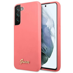 Samsung Galaxy S22+ 5G S906 - Guess Hardcase Silicone Strip Logo Acid Pink