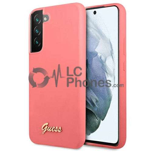 Samsung Galaxy S22+ 5G S906 - Guess Hardcase Silicone Strip Logo Acid Pink