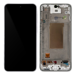 Samsung Galaxy A37 5G A376 - Full Front LCD Digitizer with Frame White 