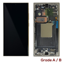 Samsung Galaxy S24 Ultra 5G S928 - Full Front LCD Digitizer with Frame Titanium Gray  Grade A/B