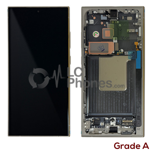 Samsung Galaxy S24 Ultra 5G S928 - Full Front LCD Digitizer with Frame Titanium Gray (Original Used) Grade A