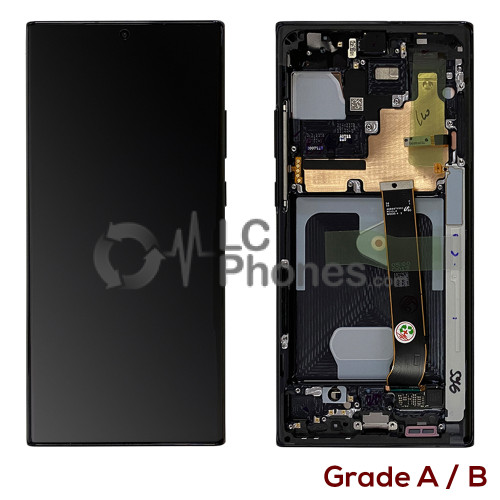 Samsung Galaxy Note 20 Ultra N985 / Note 20 Ultra 5G N986 - Full Front LCD Digitizer Mystic Black (Original Used) Grade A/B