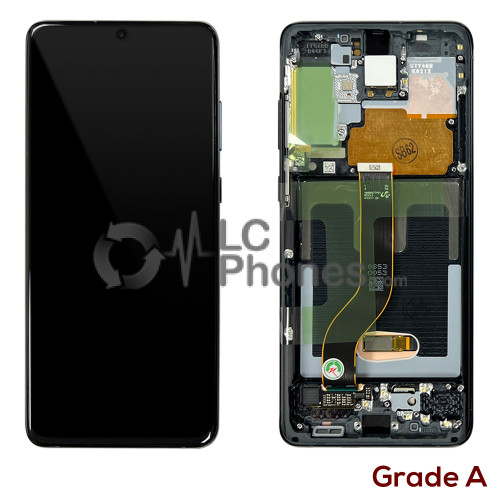 Samsung Galaxy S20+ G985 / S20+ 5G G986 - Full Front LCD Digitizer with Frame Cosmic Black (Original Used) Grade A