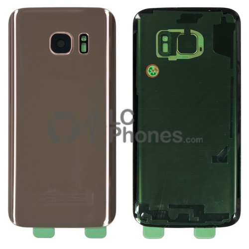 Samsung Galaxy S7 G930F - Battery Cover with Adhesive & Camera Lens Rose Gold