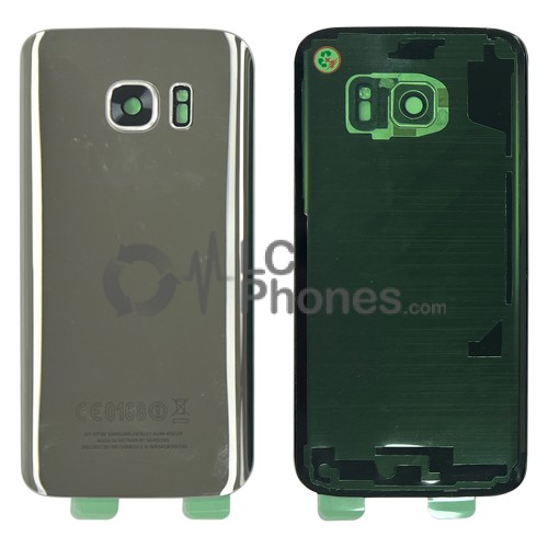 Samsung Galaxy S7 G930 - Battery Cover Silver with Adhesive & Camera Lens