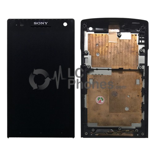 Sony Xperia S LT26 LT26i - Full Front LCD Digitizer With Frame Black