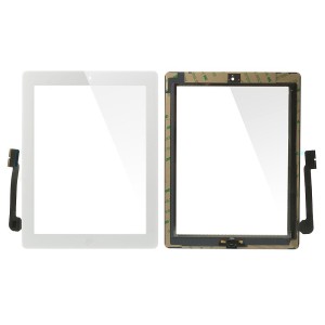 iPad 3/4 - Front Glass Digitizer With 3M Adhesive Sticker White