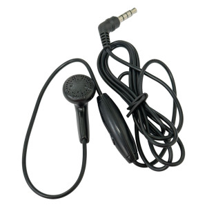 Single Side Earphone in-Ear Mono Earbuds with Microphone Black
