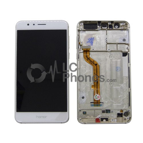 Huawei Honor 8 - Full Front LCD Digitizer with Frame White