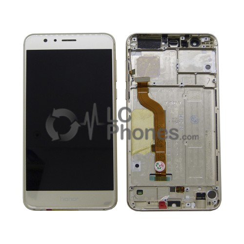 Huawei Honor 8 - Full Front LCD Digitizer with Frame Gold