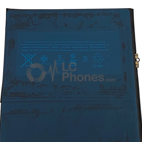 iPad Air A1474 A1475 A1476 / 5th Gen (2017) A1822 A1823 / 6th Gen (2018) A1893 A1954 / 7th Gen (2019) A2197 A2198 A2200 / 8th Gen (2020) A2270 A2428 A2429 A2430 / 10.2 9th Gen (2021) A2602 A2604 - Battery A1484 8820mAh 3.73V 32.9WH