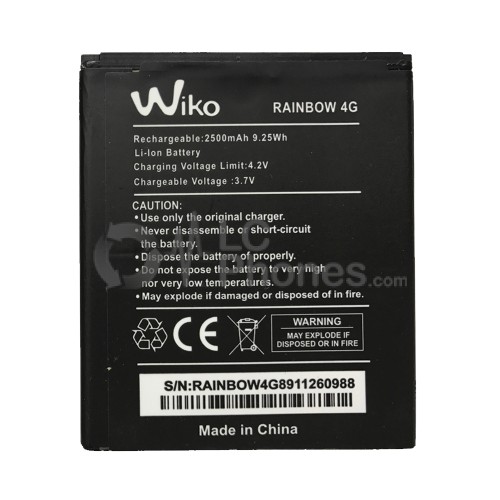 Wiko Rainbow 4G - Battery 2500mAh 9.25Wh