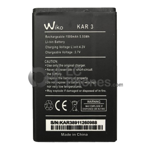 Wiko KAR 3 - Battery 1500mAh 5.55Wh