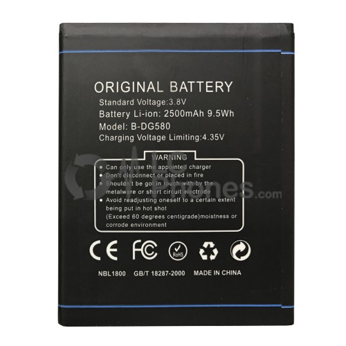 Doogee B-DG580 - Battery 2500mAh 9.5Wh