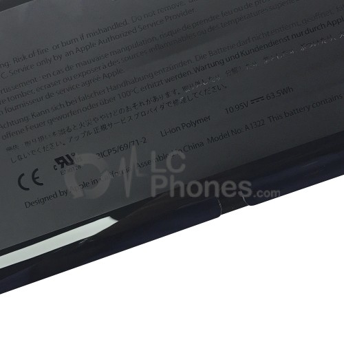 Macbook Pro 13 inch Unibody A1278 2009-2012 - Battery A1322 10.95V 63.5WH 5200mAh