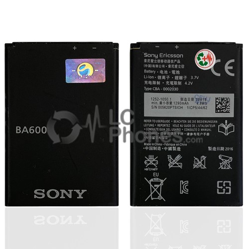 Sony Ericsson Xperia U St25i - Battery BA600 1290mAh 4.8Wh