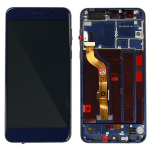 Huawei Honor 8 - Full Front LCD Digitizer with Frame Blue