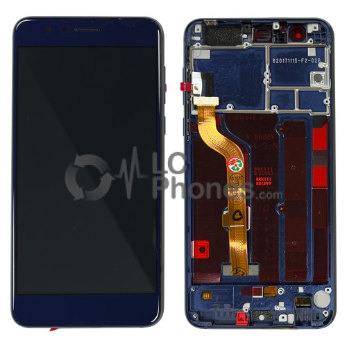 Huawei Honor 8 - Full Front LCD Digitizer with Frame Blue