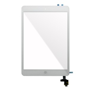 iPad Mini A1432, A1454, A1456 / iPad Mini 2 A1489 A1490 - Front Glass Digitizer With IC and Home Button + 3M Adhesive Sticker White