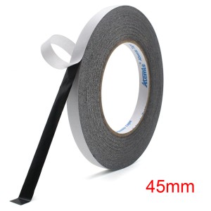 45mm x 50m Double-sided Black Adhesive Sticker Tape