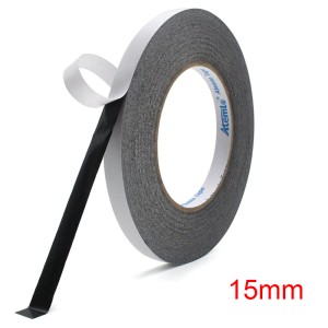 15mm x 50m Double-sided Black Adhesive Sticker Tape