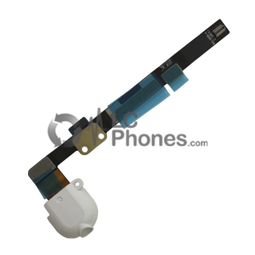 iPad Mini A1432, A1454, A1456 / Mini 2 A1489, A1490 / Mini 3 A1599, A1600 - Audio Jack Earphone Flex Cable White 821-1809-A