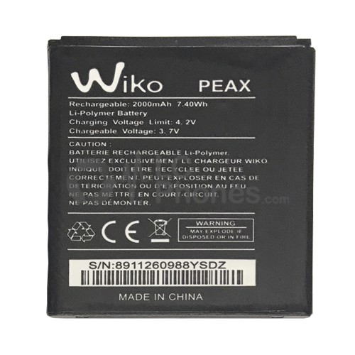 Wiko Cink Peax - Battery 2000mAh 7.40Wh