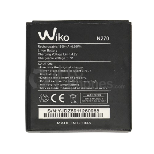 Wiko - Battery N270 1800mAh 6.66Wh