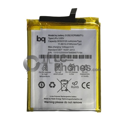 BQ Aquaris M5 - Battery 3120mAh 12.01Wh