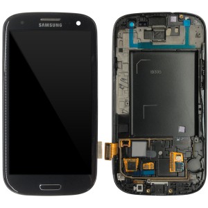 Samsung Galaxy S3 I9300 - Full front LCD Digitizer With Frame Black ( Refurbished )