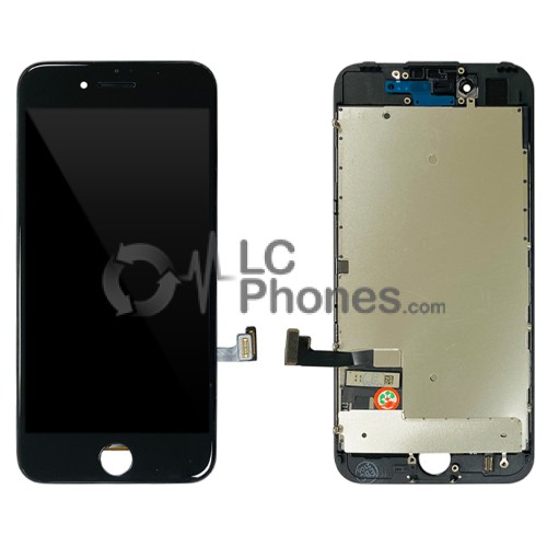 iPhone 7 - LCD Digitizer Black with Plates EBS