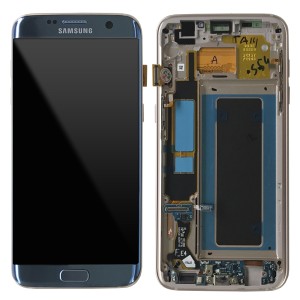 Samsung Galaxy S7 Edge G935F - Full front LCD Digitizer Blue With Frame 