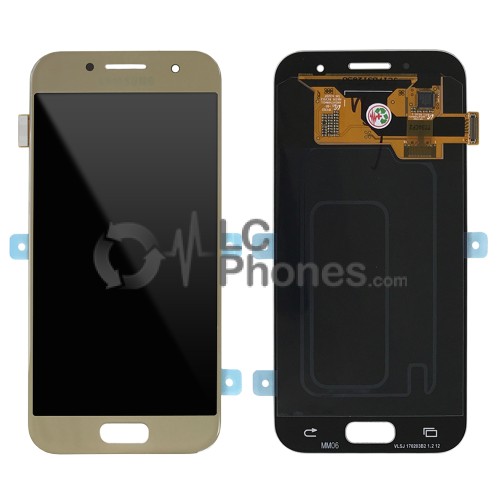 Samsung Galaxy A3 2017 A320 - Full Front LCD Digitizer Gold < Service Pack >