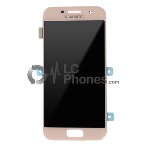 Samsung Galaxy A3 2017 A320 - Full Front LCD Digitizer Pink < Service Pack >